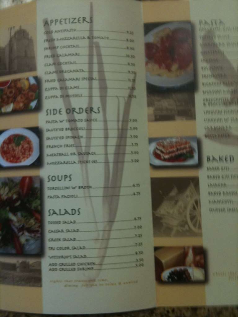 Vittorios Pizza Menu, Menu for Vittorios Pizza, Glen Cove, Long Island