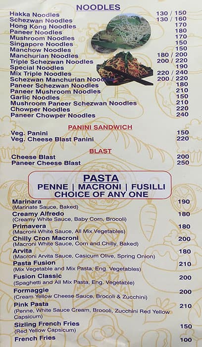Radha Krishna Fast Food Center menu