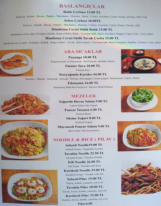 Menu At Fish Meat House Istanbul Siraselviler Cd 8 D