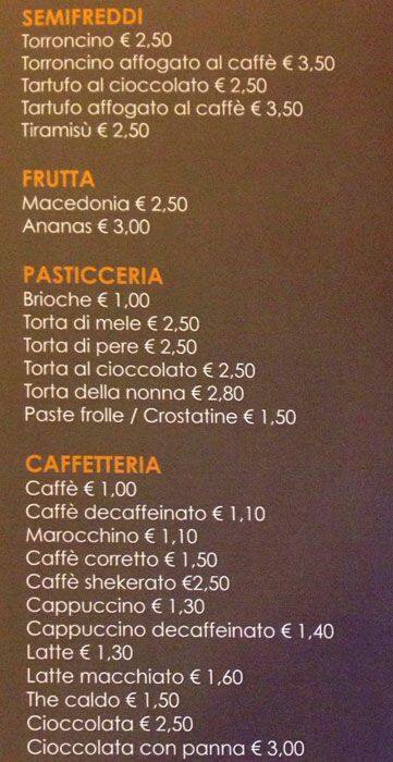 Menu di Moma Cafè 
