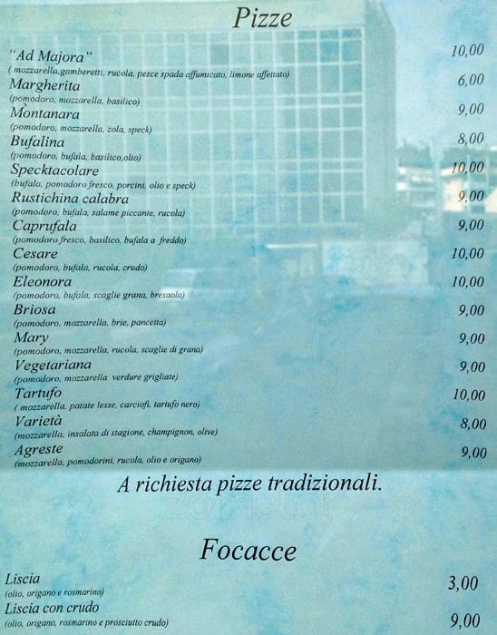 Menu di Ristorante Cesare 