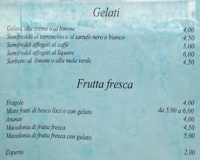 Menu di Ristorante Cesare 