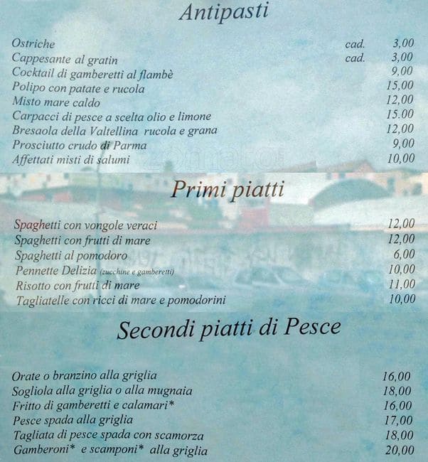 Menu di Ristorante Cesare 