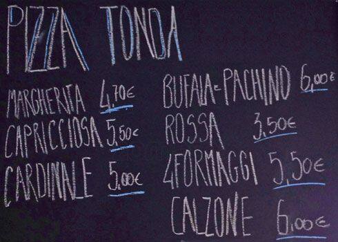 Menu di C'è Pizza per te 