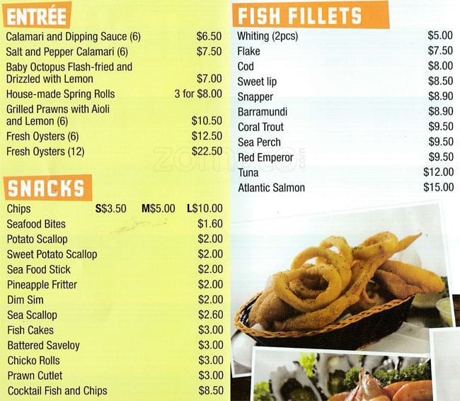Fish Lovers Menu, Menu for Fish Lovers, Rosalie, Brisbane Urbanspoon