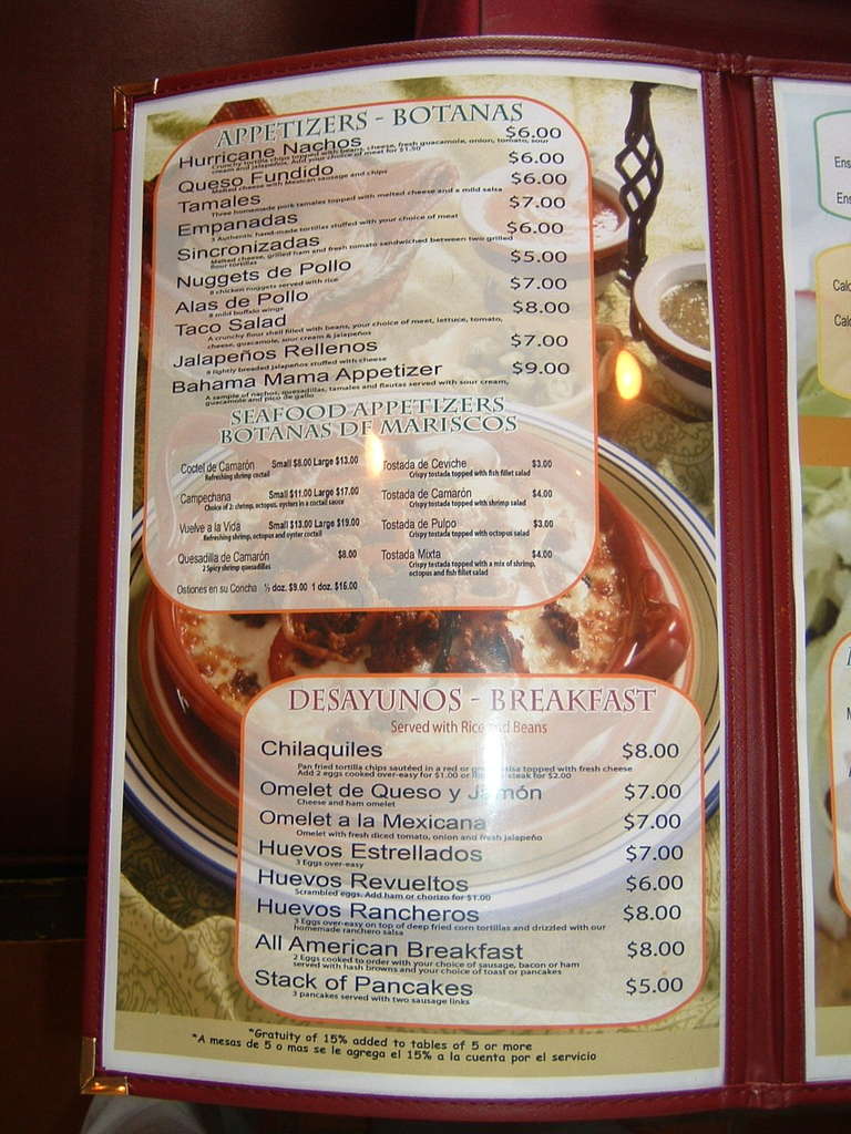 El Coco Loco a Chicago Foto del Menu con Prezzi Urbanspoon/Zomato