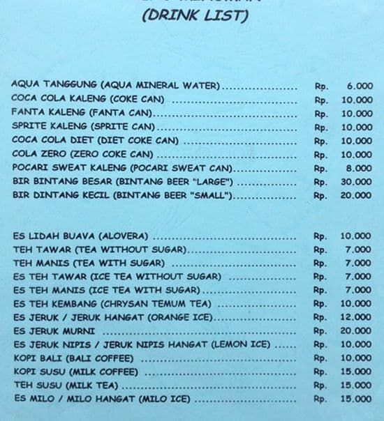 Warung Borneo 8 Menu, Menu for Warung Borneo 8, Ubud, Bali - Zomato ...