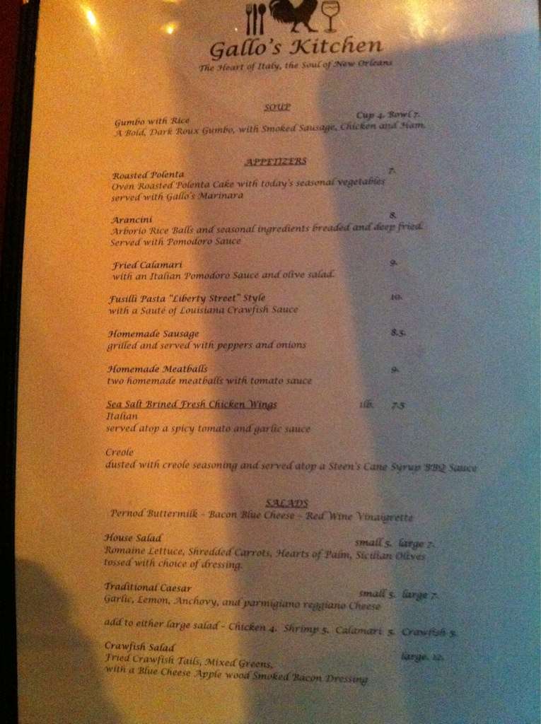 Gallo S Kitchen And Bar Menu Menu For Gallo S Kitchen And Bar Upper Arlington Columbus