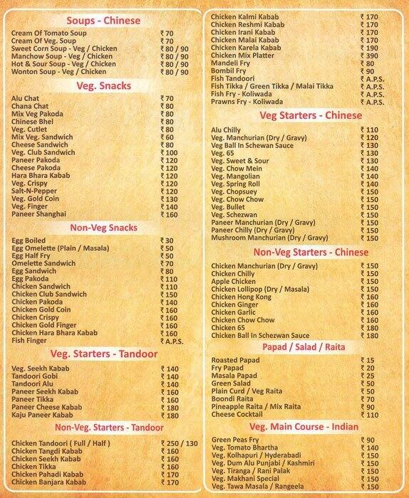 Sai Samruddhi Menu, Menu for Sai Samruddhi, Dahisar West, Mumbai - Zomato