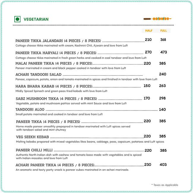Luft menu