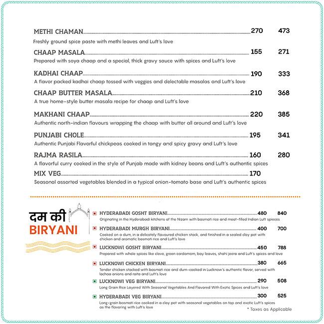 Luft menu