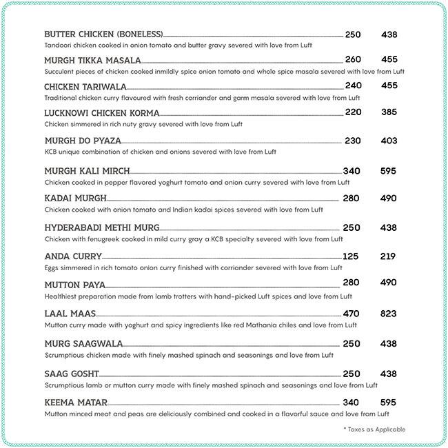 Luft menu