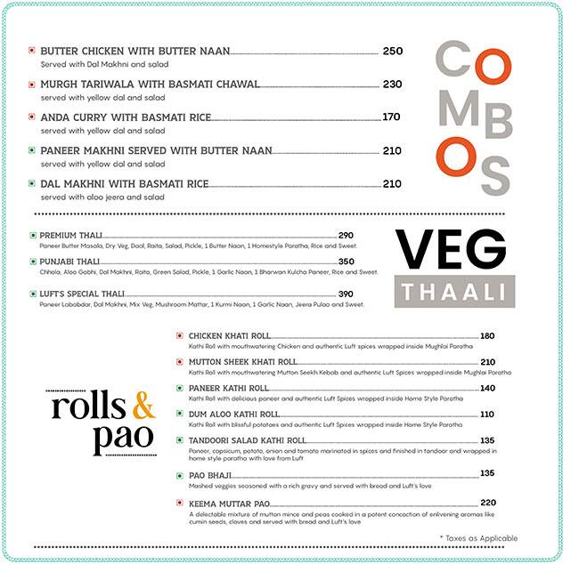 Luft menu