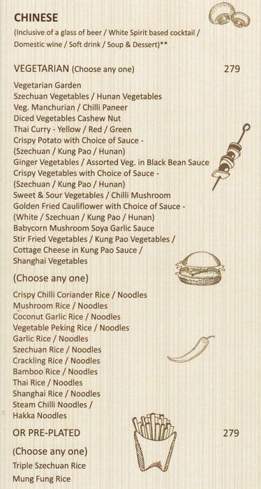 Tds Bhopal menu