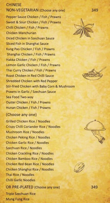 Tds Bhopal menu
