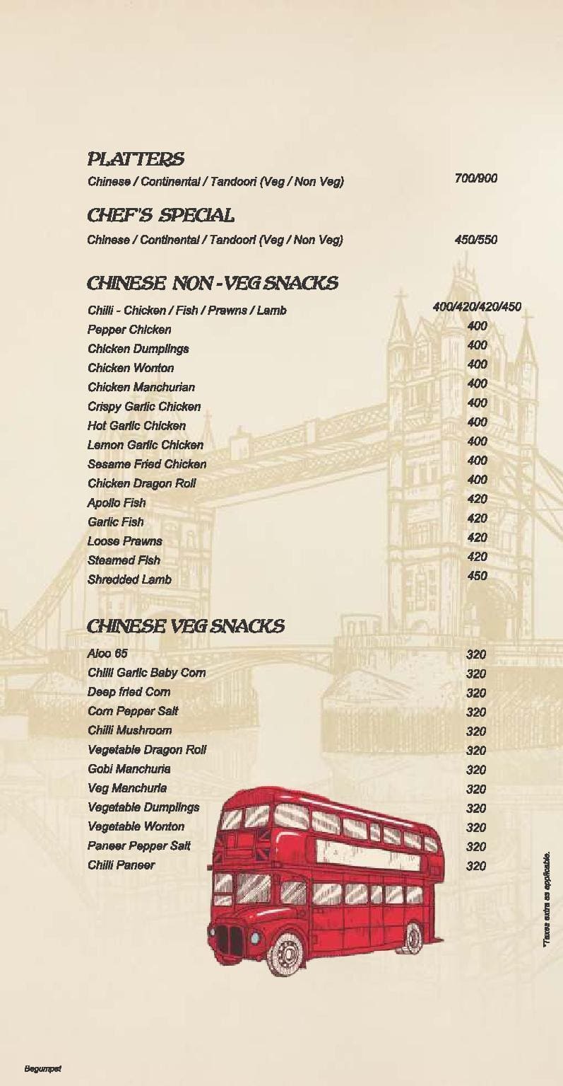 Tds Bhopal menu