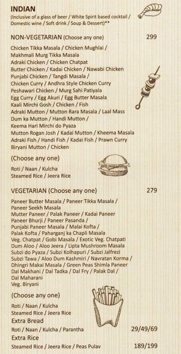 Tds Bhopal menu