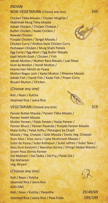 Tds Bhopal menu