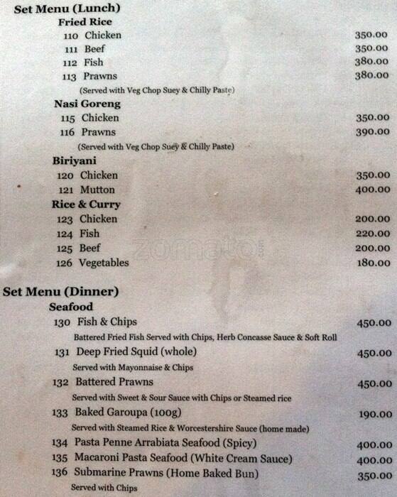 Dilish Cafe menu