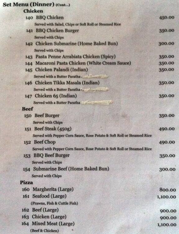 Dilish Cafe menu