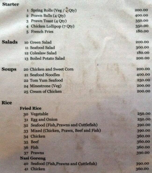 Dilish Cafe menu