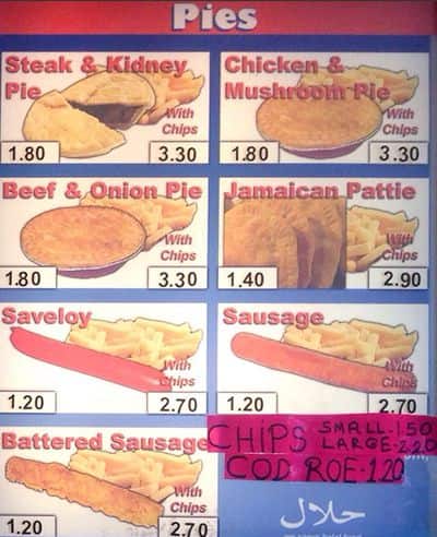 Asya Fish Bar & Kebabs menu