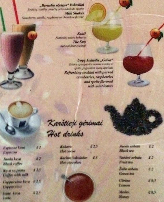 Shepherd's Inn menu