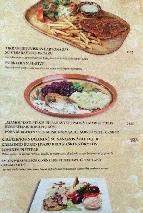 Shepherd's Inn menu