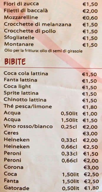 Menu di Pizzeria Made in Sud 