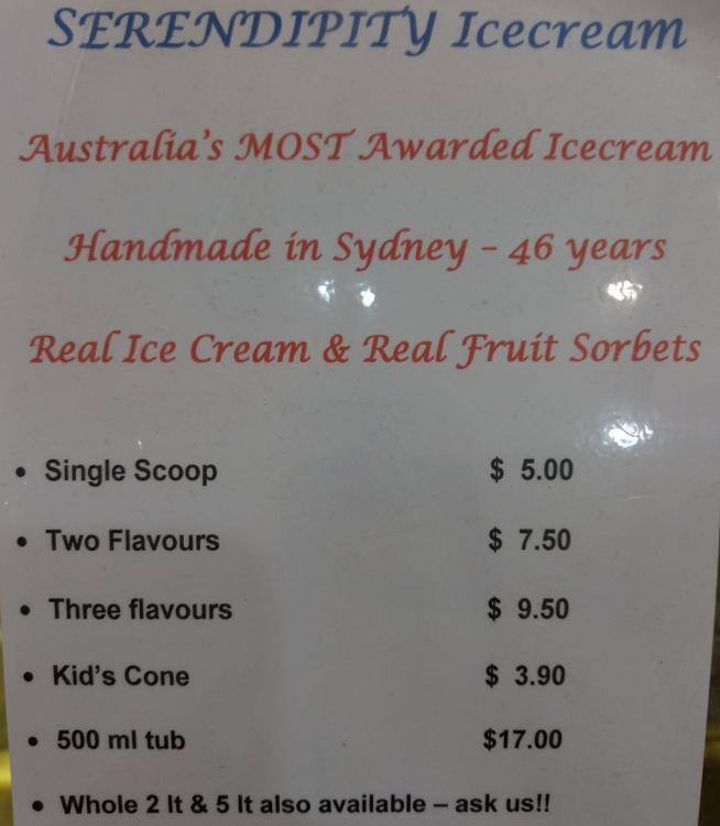 Cream Menu, Menu for Cream, Sassafras, Melbourne Urbanspoon/Zomato