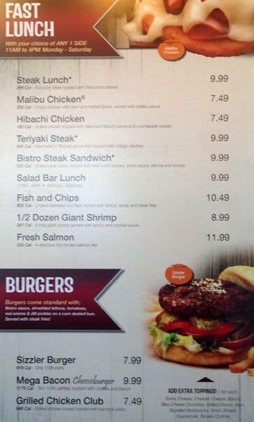 Sizzler Menu, Menu for Sizzler, Lakewood, Lakewood - Urbanspoon/Zomato