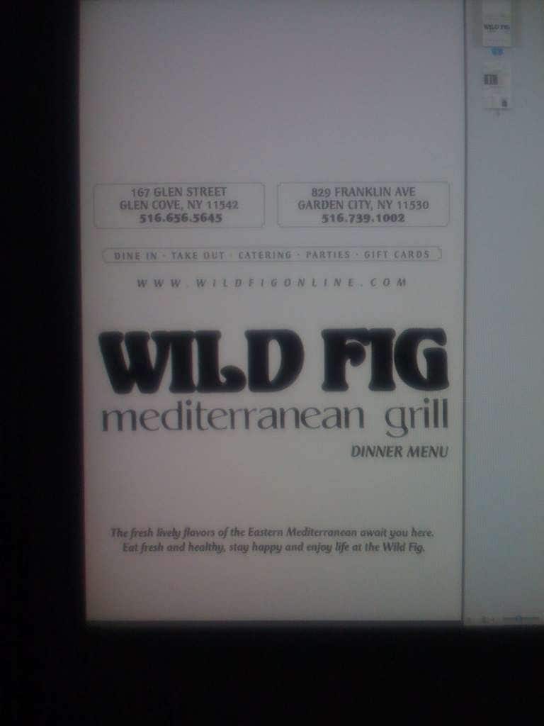 Menu At Wild Fig Restaurant Glen Cove 167 Glen St