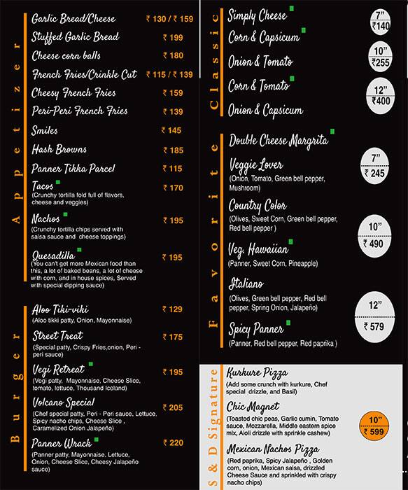 Menu at Slice & Dice Pizzeria, Surat
