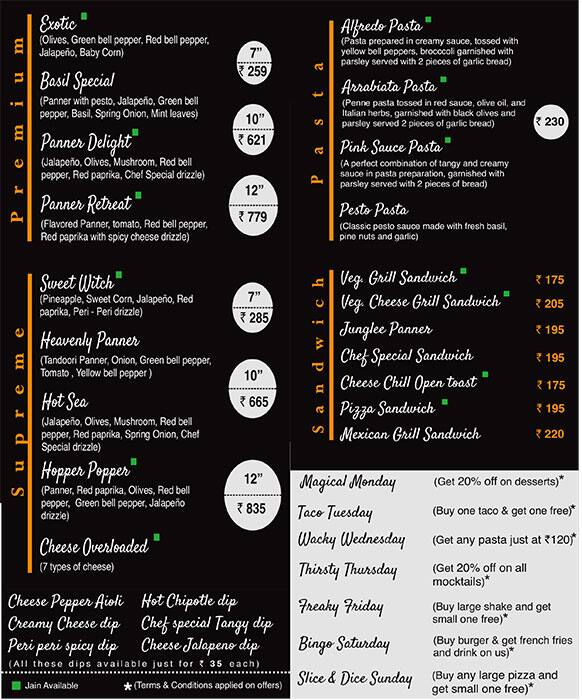 Menu at Slice & Dice Pizzeria, Surat