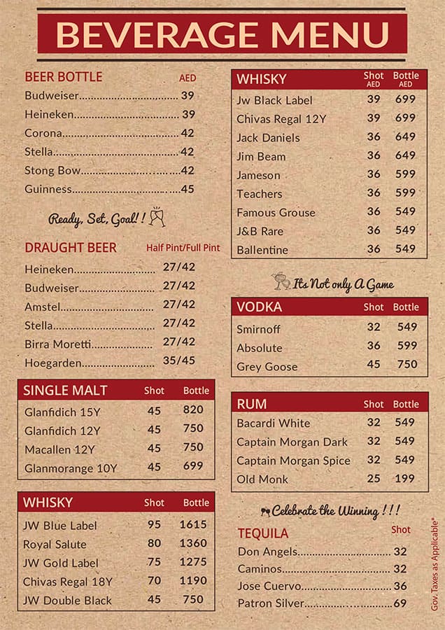Menu of Time Cafe Ramee Royal Hotel, Al Karama, Dubai