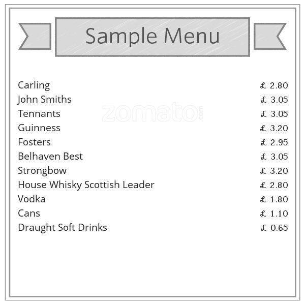Norhet Bar menu