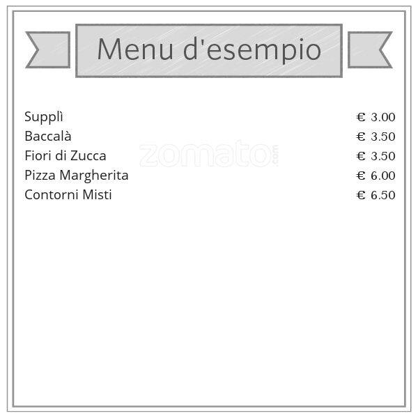 Menu di Piccolo Mondo 2001 