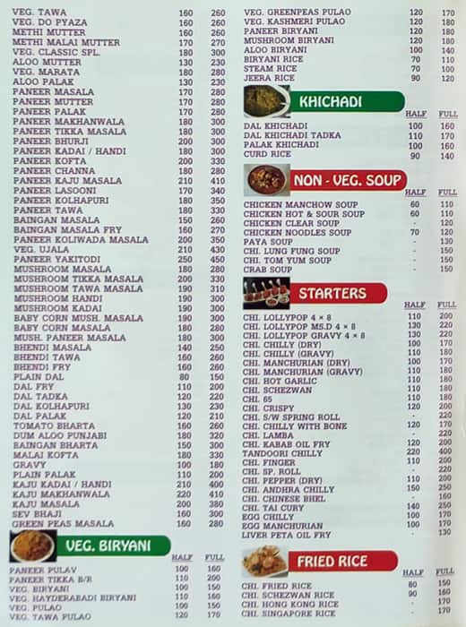 Classic Point menu
