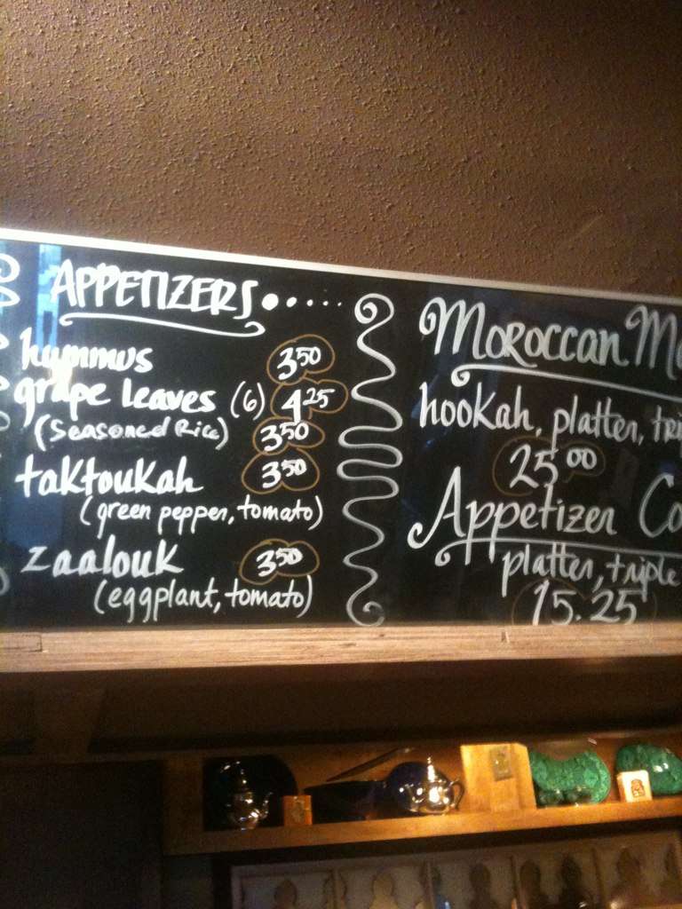 Menu at Tea In Sahara cafe, Providence, 69 Governor St