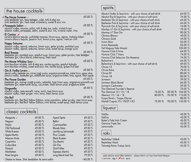 the house cafe menu menu for the house cafe akaretler istanbul