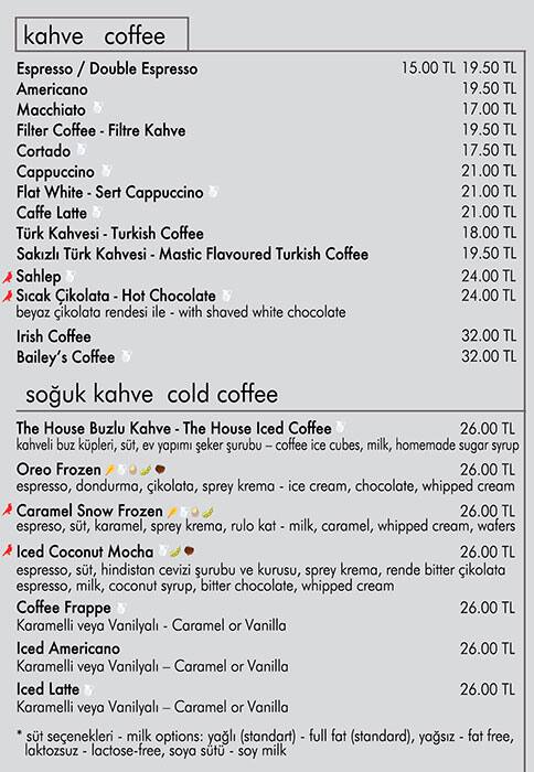 the house cafe menu menu for the house cafe akaretler istanbul