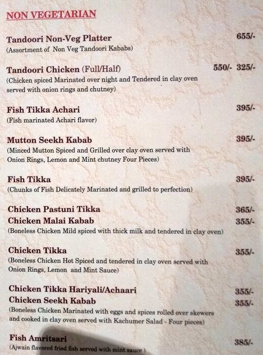 Menu at The Charcoal Chimney Restaurant, Agra, /2