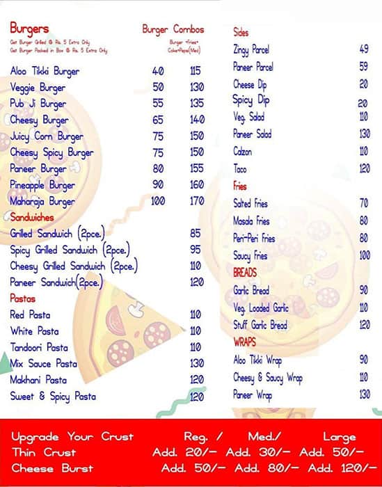 Menu at THE NEW YORK PIZZA, Zirakpur