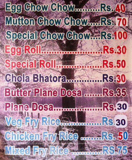 Sneha Fast Food Restaurant menu