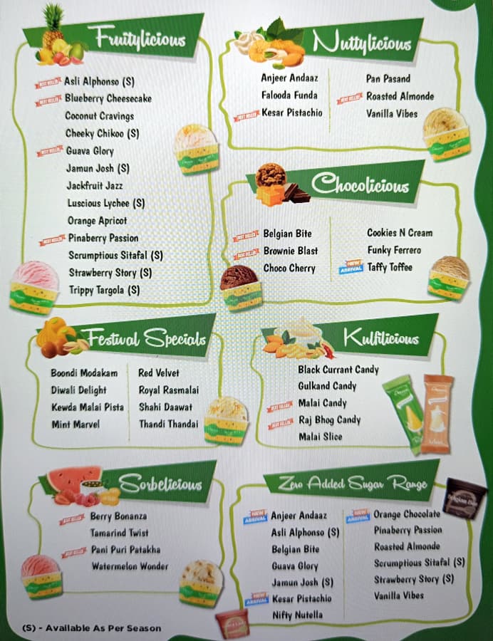 Menu of Apsara Ice Creams, Ulhasnagar, Thane