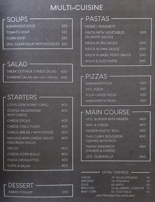 Nityanand Fast Food menu