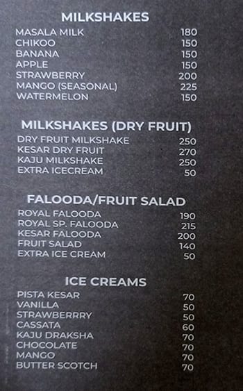 Nityanand Fast Food menu