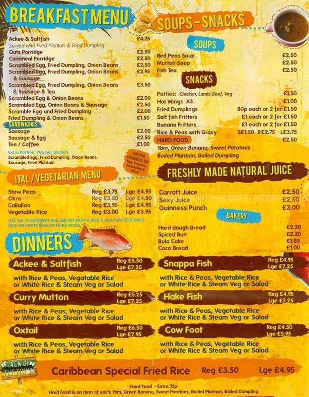 Talk Of The Town Menu, Menu for Talk Of The Town, City Centre ...