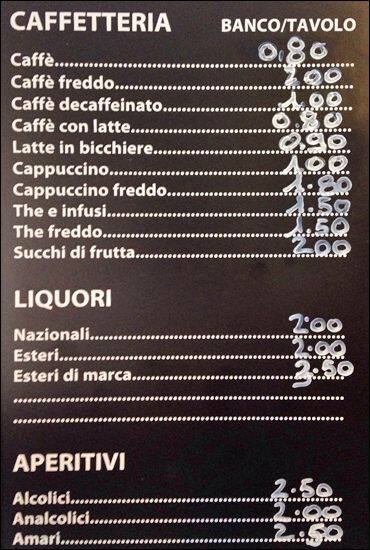 Menu di Trattoria La Certosa 