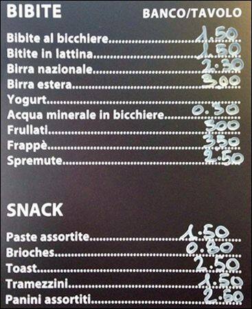 Menu di Trattoria La Certosa 